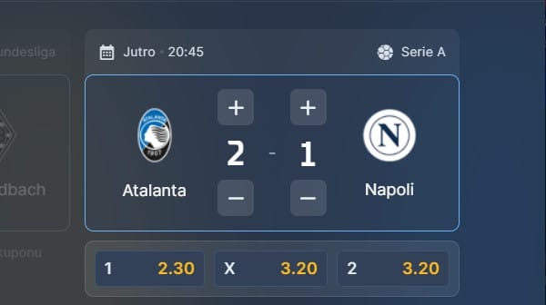 Wizjoner w STS - typ bukmacherski na 100. kolejkę (Atalanta - Napoli)