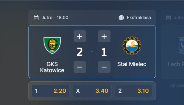 Wizjoner w STS - typ bukmacherski na 102. kolejkę (GKS Katowice - Stal Mielec)