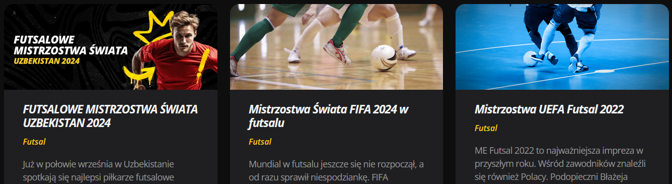 Bukmacher LV BET podaje analizy dotyczące najważniejszych wydarzeń futsalowych na swoim blogu - warto zaglądać do takich miejsc Futsal - newsy na blogu LV BET
