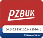 Logo bukmachera PZBuk. Zezwolenie nr DAG10.6831.1.2024 (2024 r.).