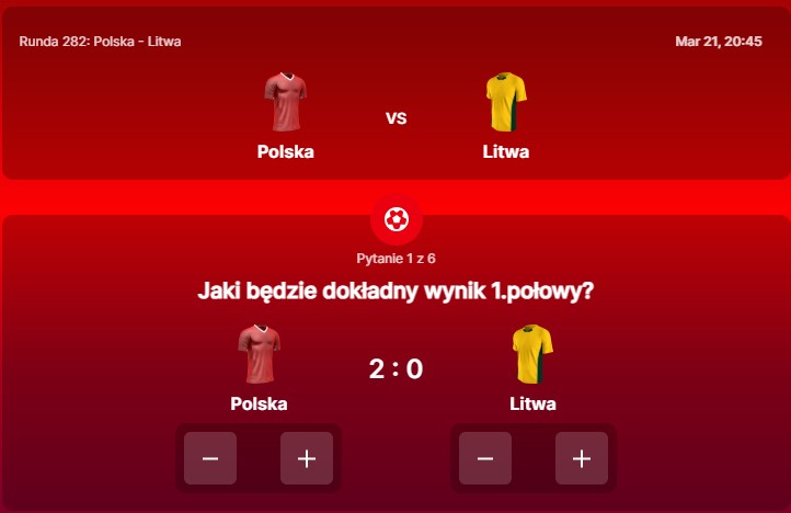 SuperGame w Superbet - typ bukmacherski na 282. rundę (Polska - Litwa)