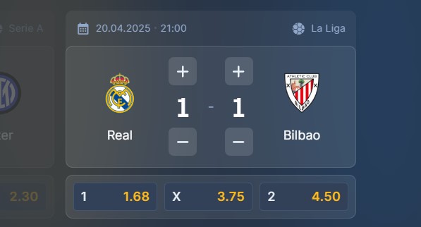 Wizjoner w STS - typ bukmacherski na 122. kolejkę (Real Madryt - Athletic Bilbao)