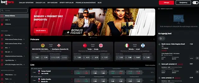 Betters betting site - screenshot