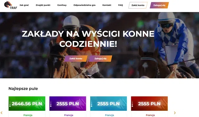 Traf betting site - screenshot
